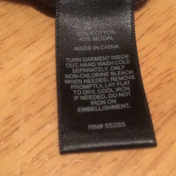 Express Charcoal Gray Sequin Cross T Shirt - Picture 5 of 5